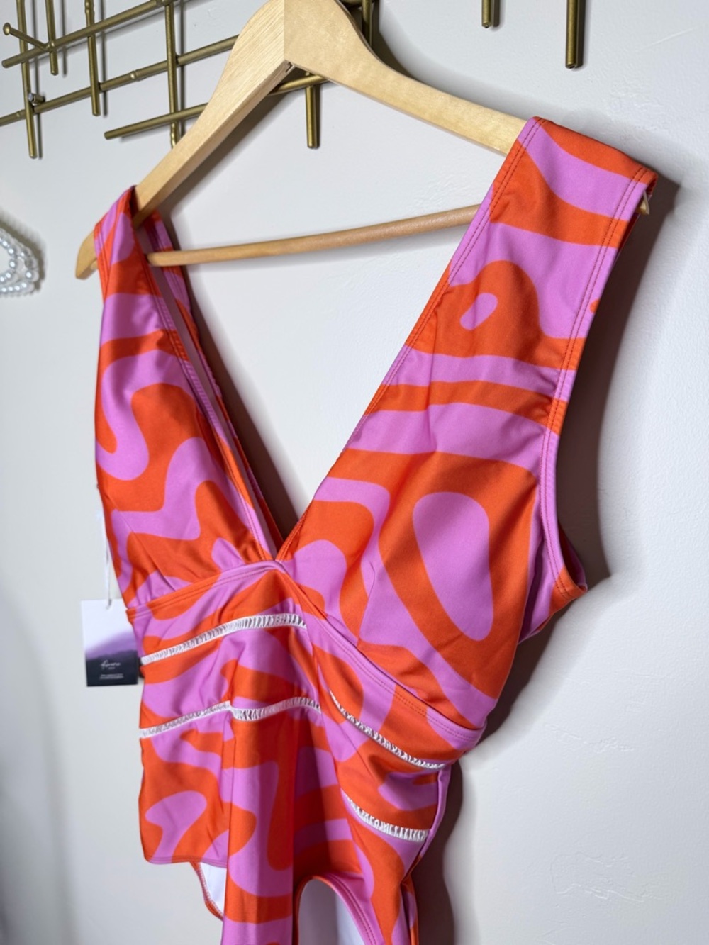 AVERIE Ruby Deep Plunge Swimsuit - Picture 4 of 9